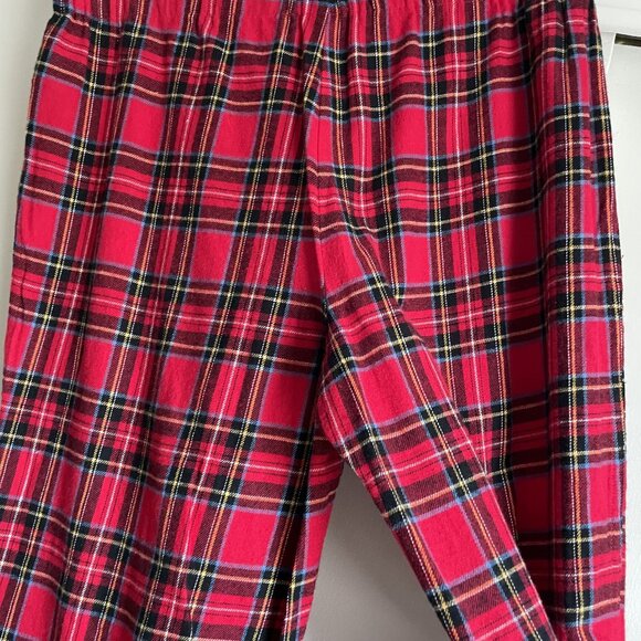 J. Crew Yarn-dyed Cotton Flannel Red Plaid Pajama Lounge Pants Size S Holiday - Picture 5 of 10